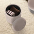 2X Side Table Storage Ottoman - Velvet Stool MIRA Cream