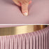 2X Side Table Storage Ottoman - Velvet Padded Stool Vanity Footstool REMI Pink