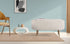 Coffee Table Storage Ottoman - Corduroy Padded Blanket Box Bench ESME CREAM