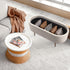Coffee Table Storage Ottoman - Corduroy Padded Blanket Box Bench ESME CREAM