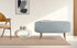 Coffee Table Storage Ottoman - Corduroy Padded Blanket Box Bench ESME - DUSTY BLUE