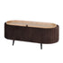 Coffee Table Storage Ottoman - Velvet Padded Blanket Box Bench IRENE BROWN