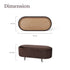 Coffee Table Storage Ottoman - Velvet Padded Blanket Box Bench IRENE BROWN