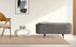 Coffee Table Storage Ottoman - Velvet Padded Blanket Box Bench IRENE GREY