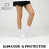 5X Rexy 3D Seamless Crew Socks Large Slim Breathable WHITE