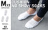 3X  Cushion No Show Ankle Socks Medium Non-Slip Breathable WHITE