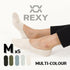 5X Rexy Daily No Show Ankle Socks Medium Non-Slip Breathable MULTI COLOUR