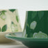 2X High-Fired Ceramic Porcelain Cup & Saucer Set 300ml Vintage Floral Tea Spoon GREEN