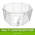 Pet Playpen Foldable Dog Cage 8 Panel 24in with Cover