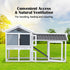 Rabbit Hutch Chicken Coop 147cm 2 Storey Pet Cage Run GRACIE