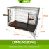Wire Dog Cage Foldable Crate Kennel 42in with Tray