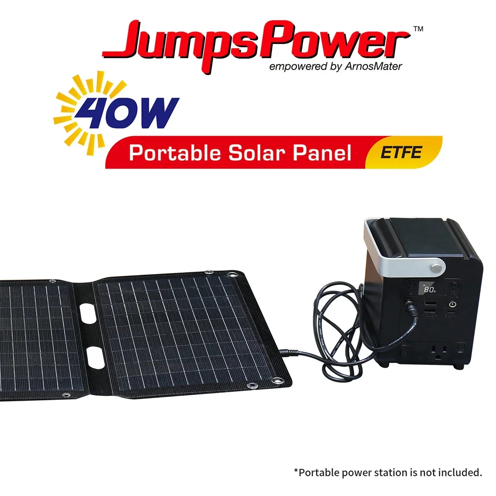40W Solar Panel Portable Charger  Power Generator Foldable