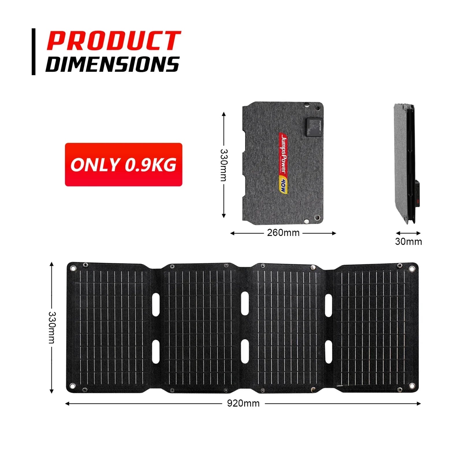 40W Solar Panel Portable Charger  Power Generator Foldable