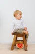 Children's Wooden Stool Blue Baby ELEPHANT Themed Chair Toddlers Step sitting Stool