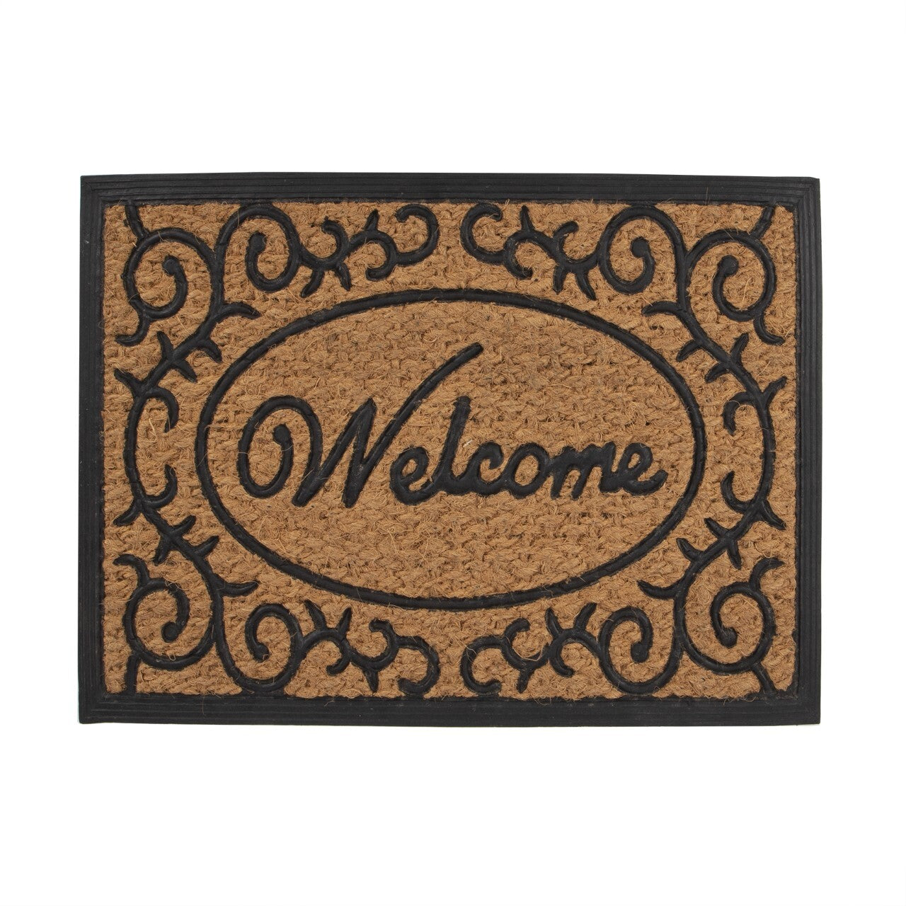 YES4HOMES 2 x Doormat for Front Door Entryway Outdoor Mat Coir Rubber Welcome