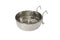 YES4PETS 2 x Stainless Steel Pet Rabbit Bird Water Food Bowl Feeder Chicken Poultry Coop Cup 887ml