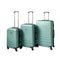 Green ABS Luggage Suitcase Set 3 Code Lock Travel Carry  Bag Trolley S M L