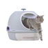 Cat Toilet Litter Box Tray House W Sky window Drawer Photocatalyst Purifier Blue