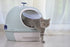 Cat Toilet Litter Box Tray House W Sky window Drawer Photocatalyst Purifier Blue