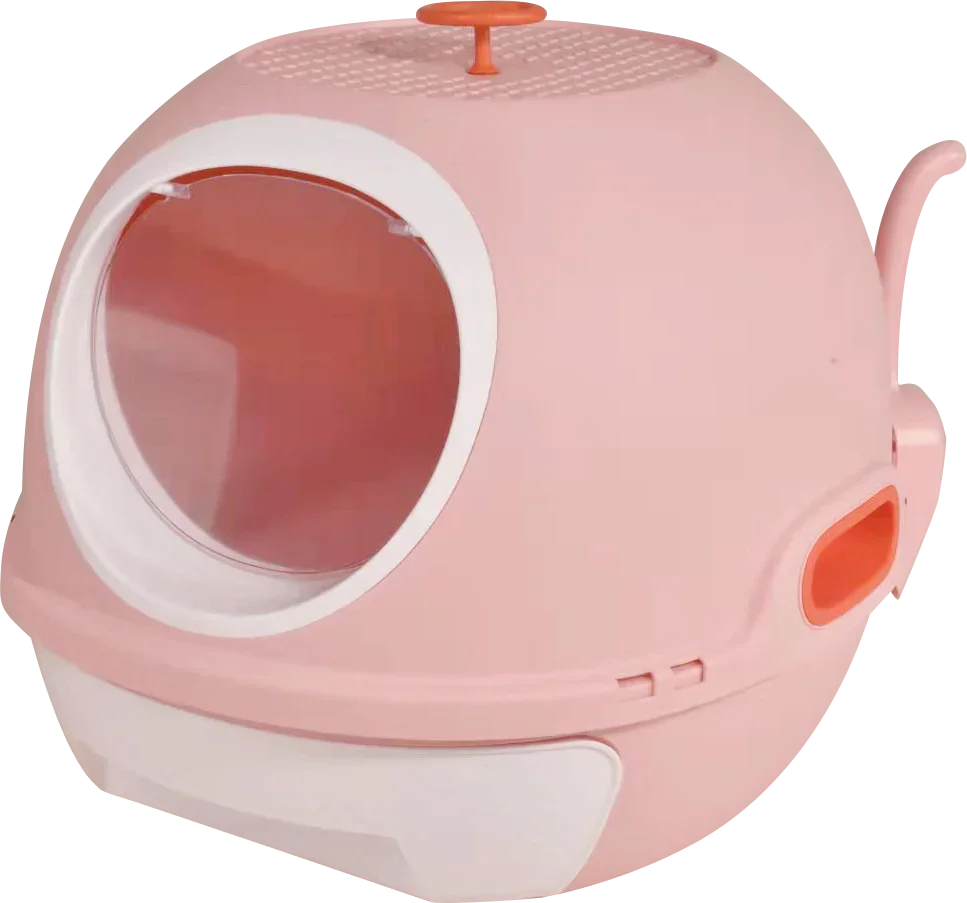 YES4PETS Hooded Cat Toilet Litter Box Tray House With Drawer and Scoop Pink