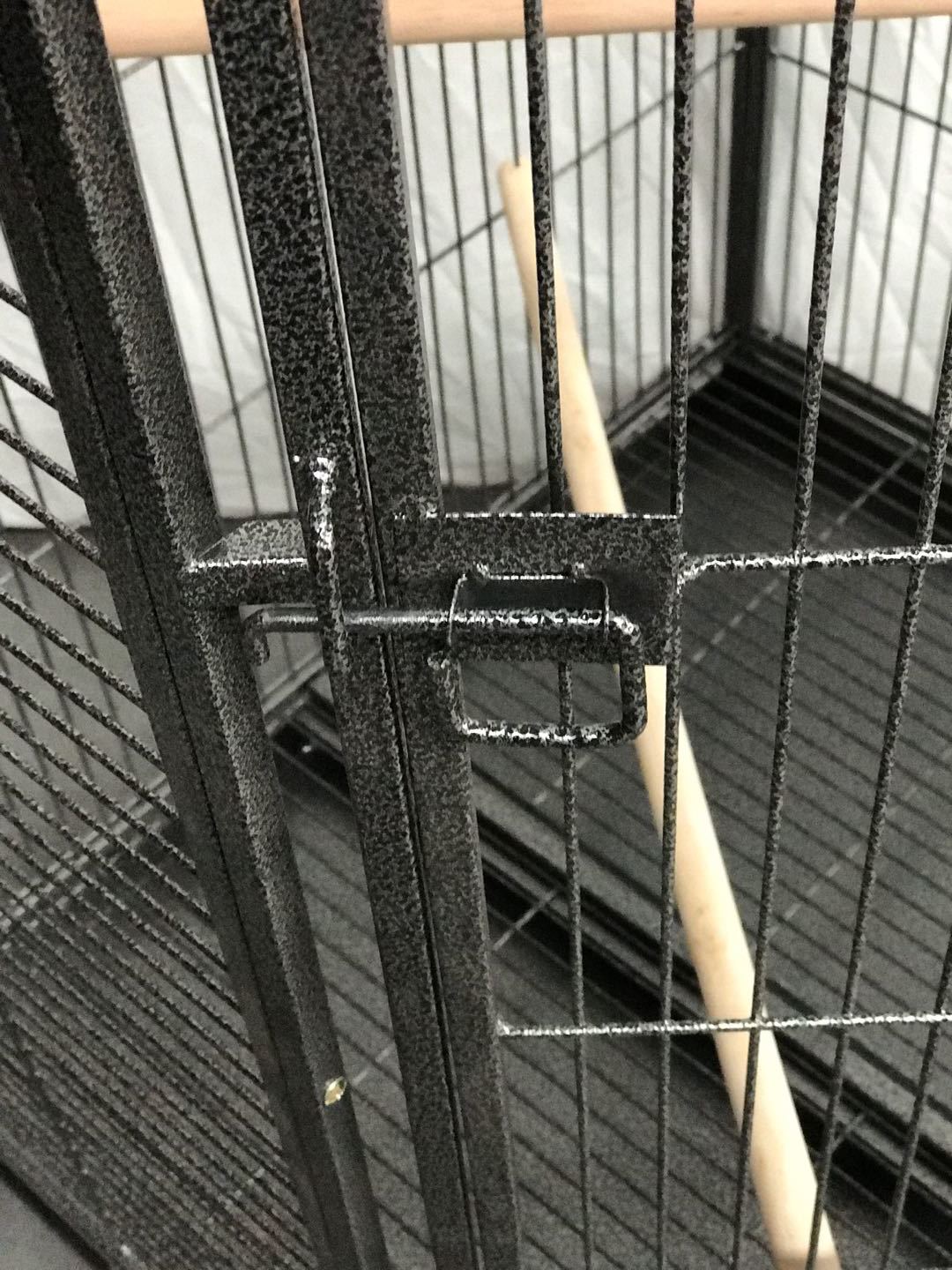 162cm Large Corner Bird Cage on Wheels, Parrot Aviary with Perches & 3 Feeders