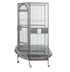 YES4PETS 161 cm XL Corner Bird Cage Pet Parrot Aviary Perch Castor Wheel Stand Black Silver