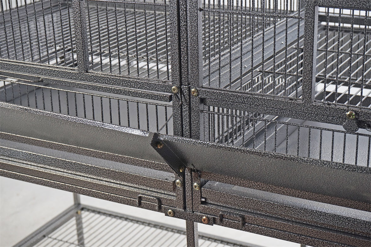 YES4PETS 184cm XL Bird Cage with Removable Divider, Parrot Aviary on Wheels