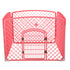 YES4PETS 4 Panel Plastic Pet Pen Pet Foldable Fence Dog Fence Enclosure With Gate Pink
