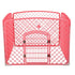 YES4PETS 4 Panel Plastic Pet Pen Pet Foldable Fence Dog Fence Enclosure With Gate Pink- M
