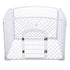 YES4PETS 4 Panel Plastic Pet Pen Pet Foldable Fence Dog Fence Enclosure With Gate White