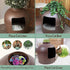 YES4PETS Multifunctional Cat Litter Box Pet Cat House Semi-Enclosed Brown