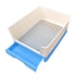 Medium Dog Potty Training Tray Pet Puppy Toilet Trays Loo Pad Mat With Wall Blue