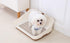 YES4PETS Medium Portable Dog Rabbit Potty Training Tray Pet Puppy Toilet Trays Loo Pad Mat With Wall Brown
