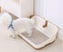 YES4PETS Medium Portable Dog Rabbit Potty Training Tray Pet Puppy Toilet Trays Loo Pad Mat With Wall Brown