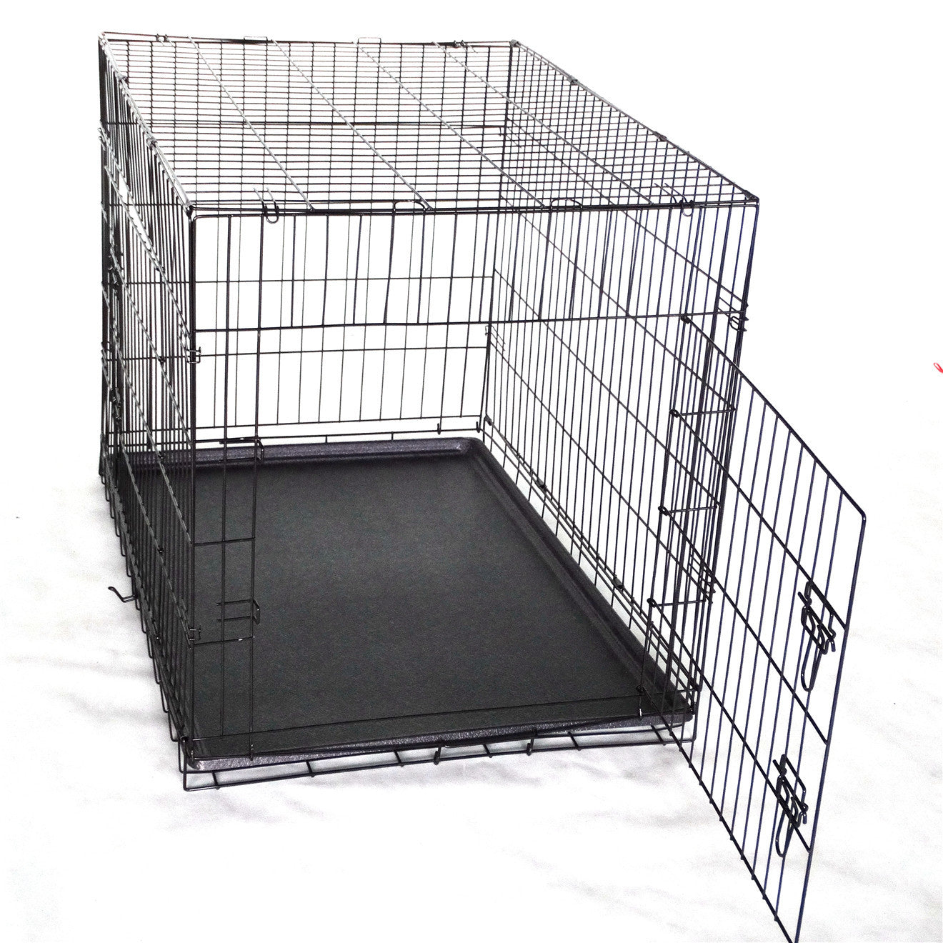 36' Collapsible Metal Dog Cat Crate Cage Cat Carrier With Divider