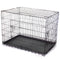 48' Collapsible Metal Dog Cat Crate Cat Rabbit Puppy Cage With Tray