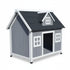 Large Timber Dog Kennel – Asphalt Roof, Raised Floor, Weatherproof, Grey