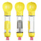 YES4PETS 4 in 1 Portable Pet Dog Puppy Cat Drinking Mug Water Feeder Bottle Valve Travel Bottle Yellow