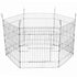 YES4PETS 24' 6 Panel Pet Playpen Fold Exercise Cage Fence Enclosure