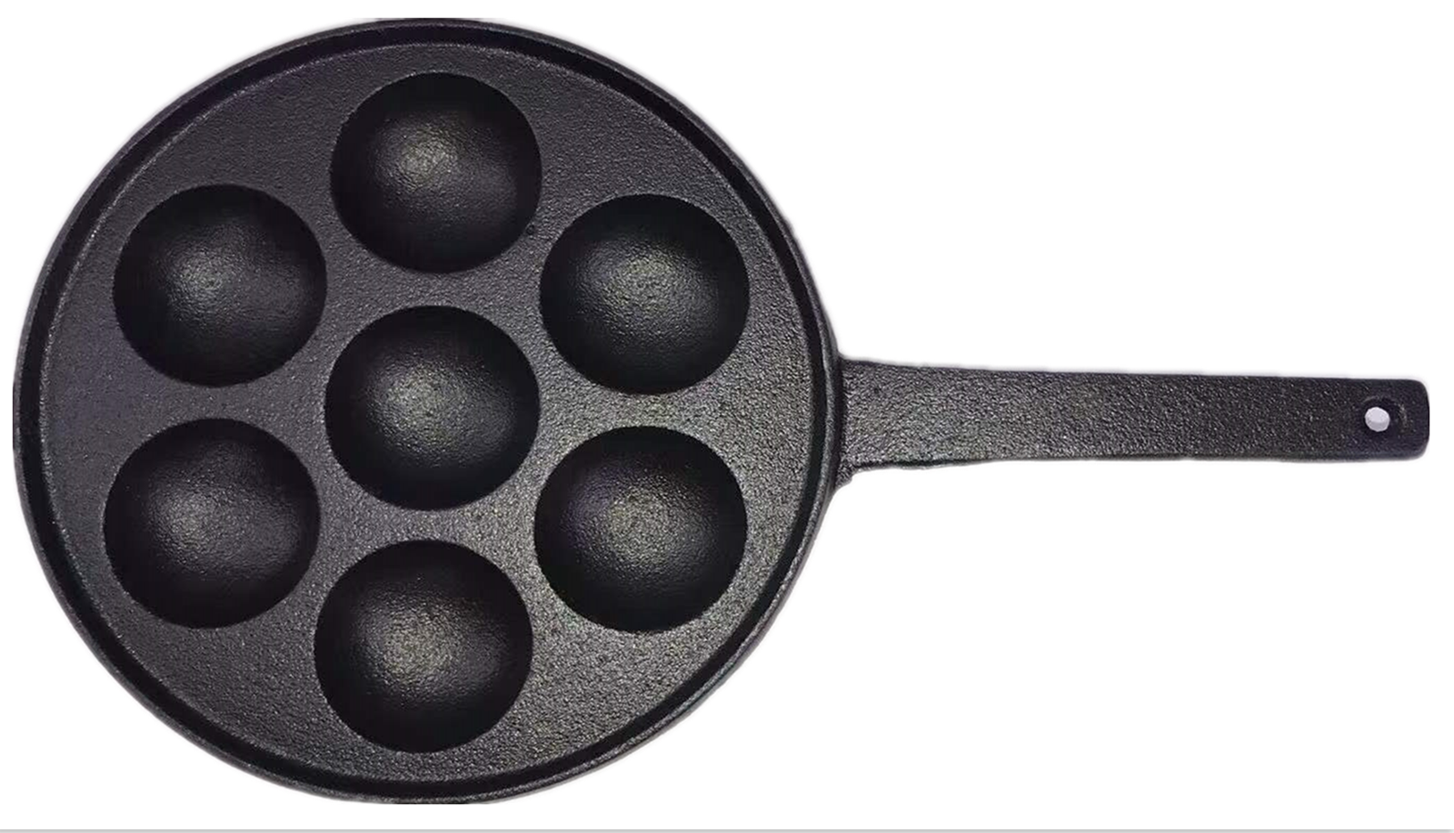 7 Holes Mini Cast Iron Cake Pan Mini Dutch Pancake Cake Pan with Handle