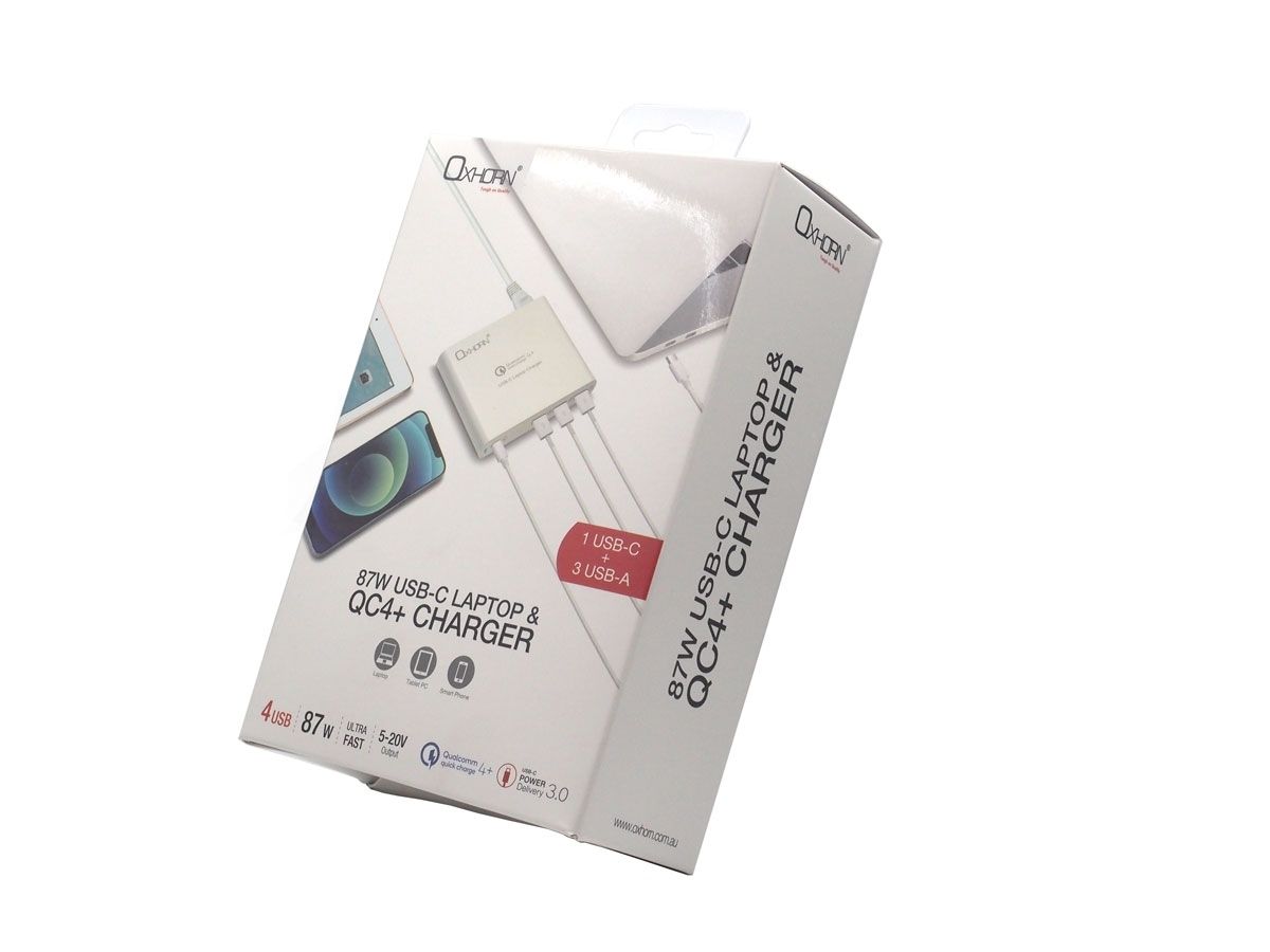 OXHORN NB-PD87-plus 87W USB-C PD Laptop Charger QC 4.0 MacBook Dell HP Lenovo