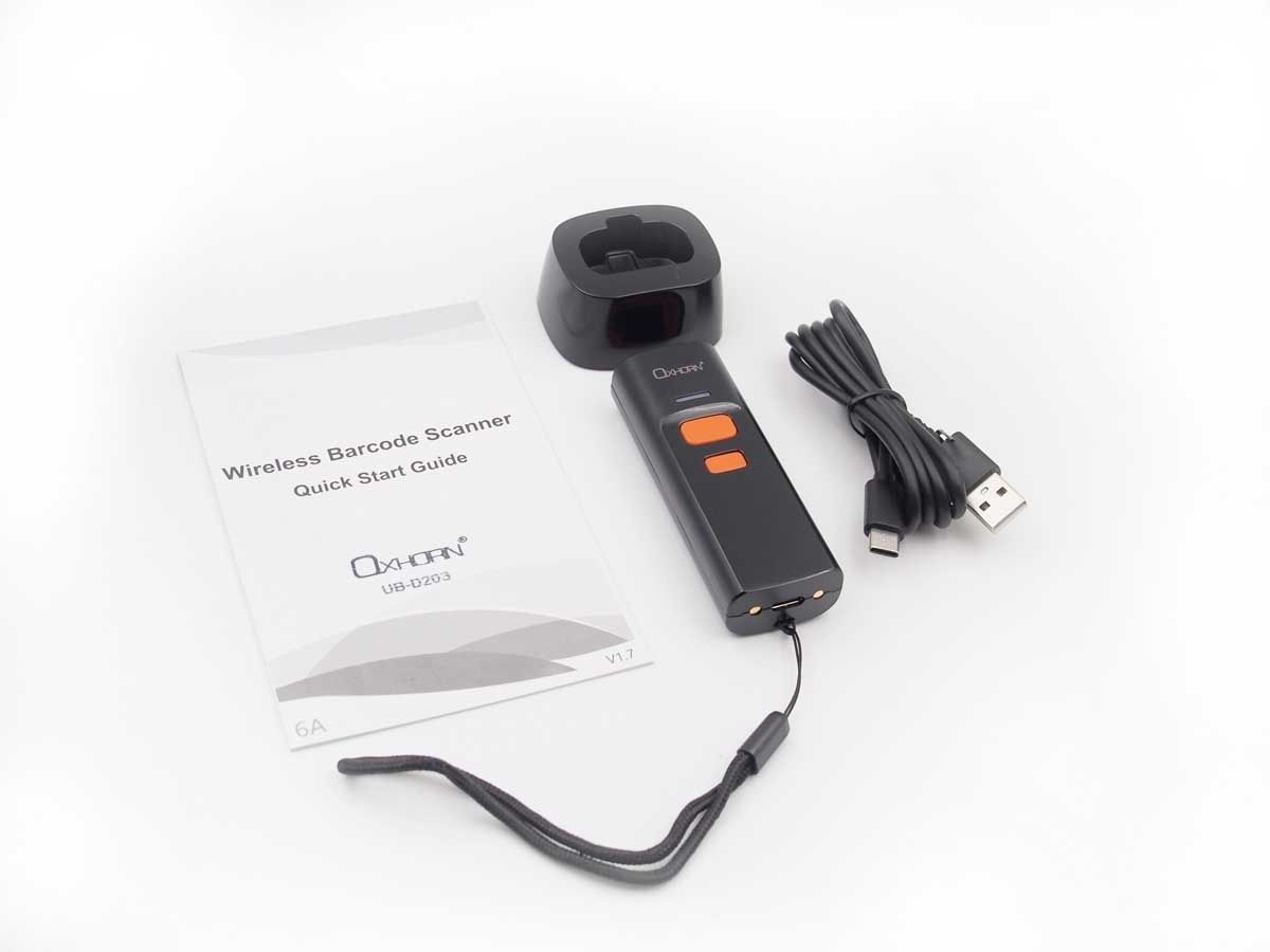 UB-D203 Mini Wireless 2D Barcode Scanner, Bluetooth 5.0, 1100mAh