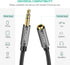 3.5mm Male to 3.5mm Female Extension Cable 5m (Black) 10538