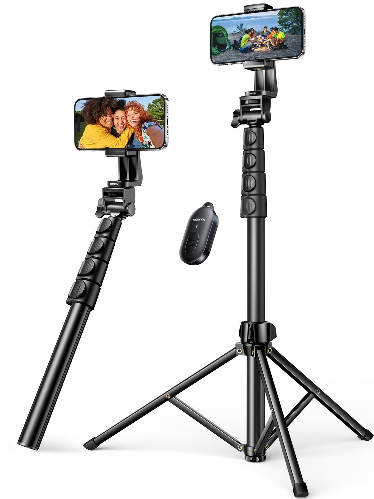 UGREEN 15609 Cell Phone Selfie Stick Tripod 1.7m with Bluetooth Remote