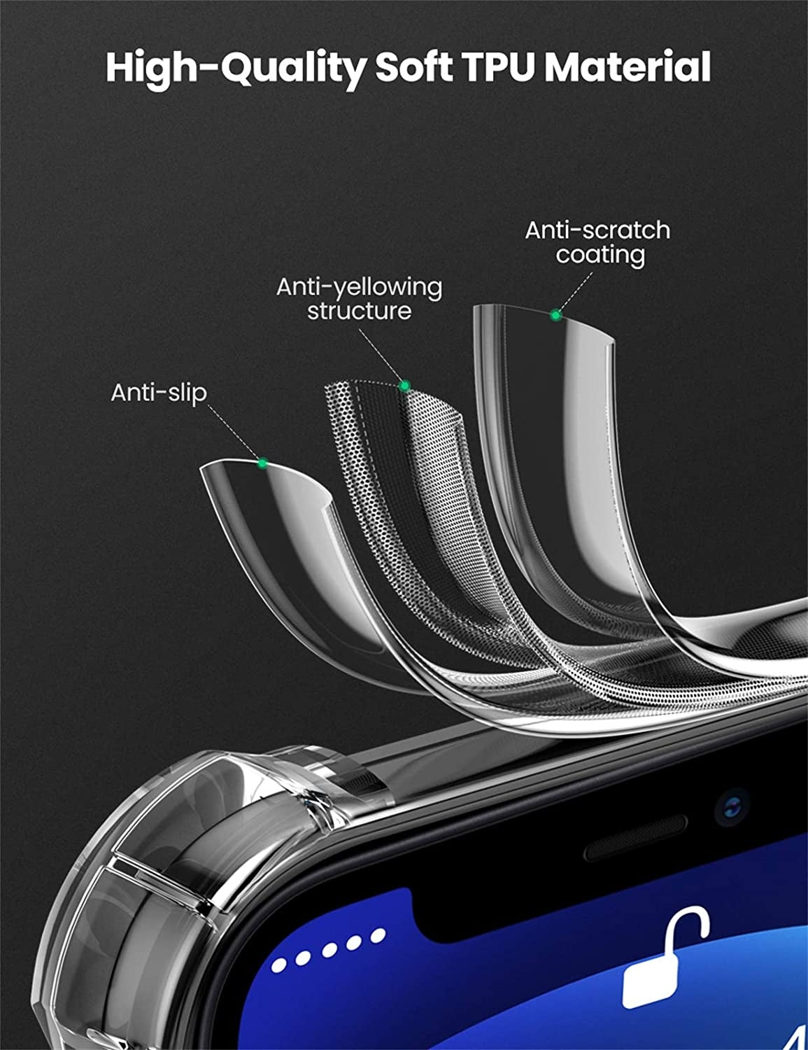 20441 Protective Case for iPhone 12 6.1-inch (Clear)