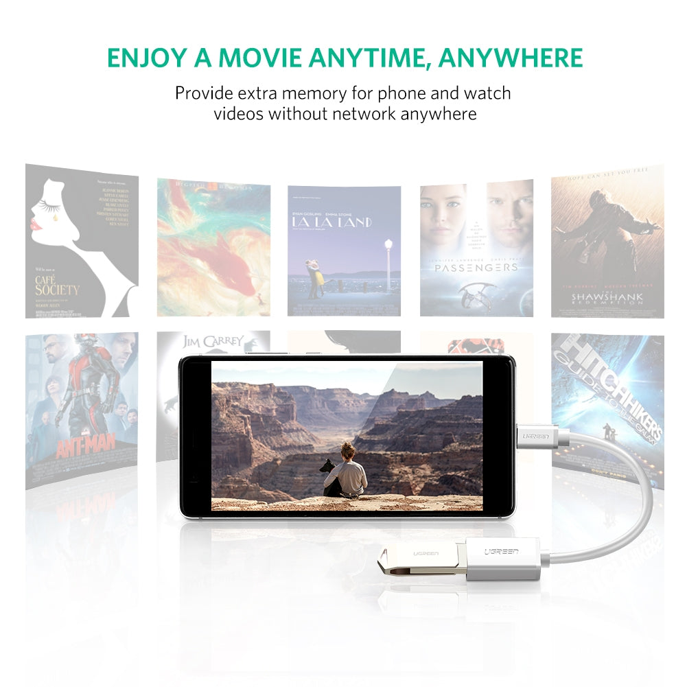 USB Type-C Male to USB 3.0 Type A Female OTG Cable - White 15CM (30702)