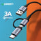 UGREEN 30875 2-in-1 USB-A to Micro USB / USB-C Cable 1m