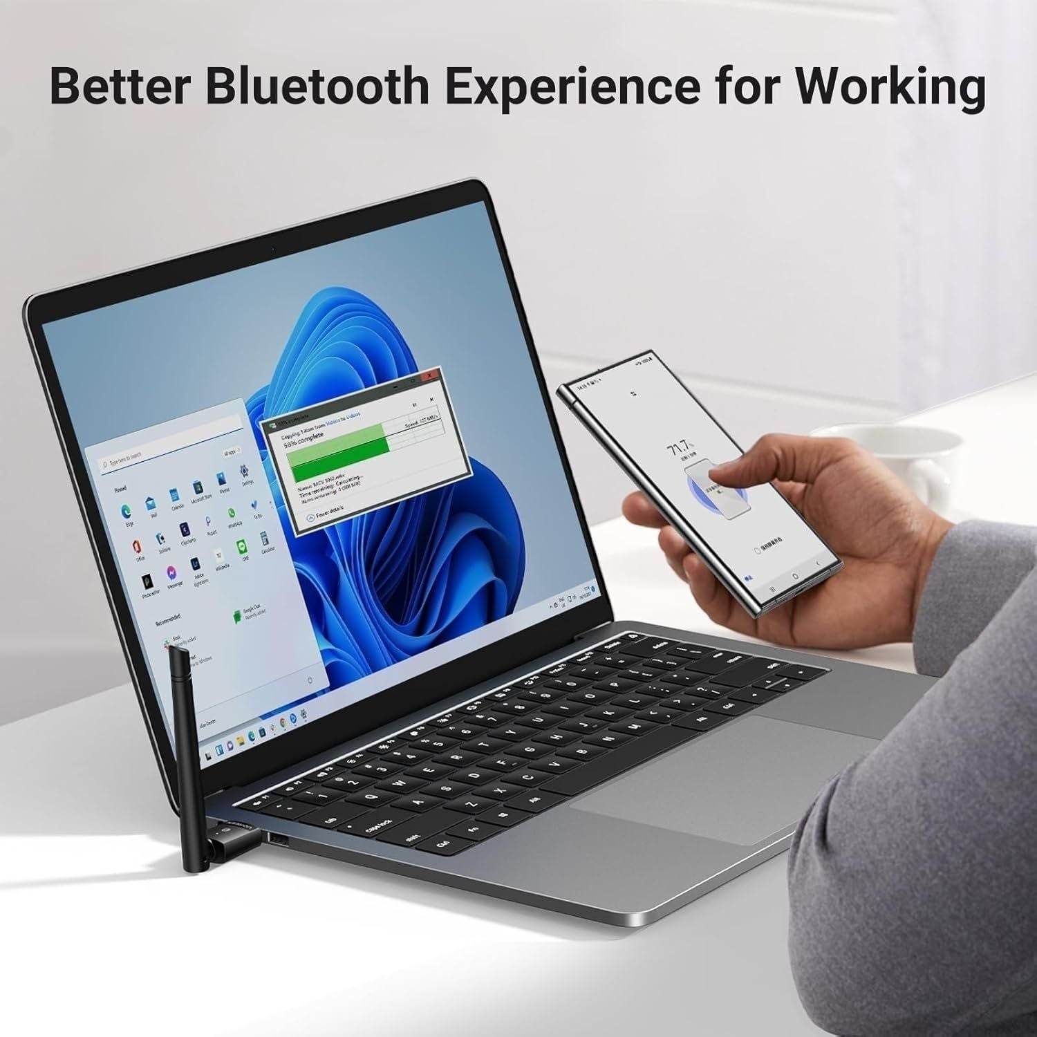 UGREEN 35059 Bluetooth 5.4 Adapter for PC, 120M Long Range USB Dongle