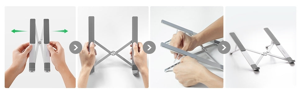 40289 Foldable Laptop Stand (Silver)
