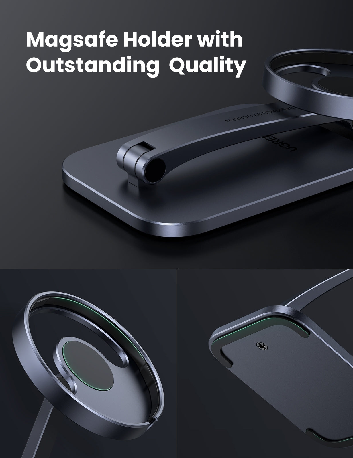 40290 Desk Adjustable and Foldable Aluminum Magsafe Charging Stand